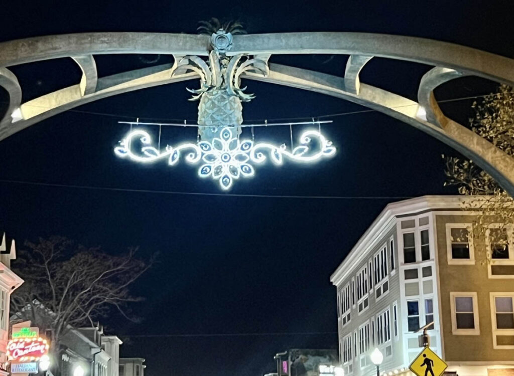 Christmas on the Hill, archway, Federal Hill, Providence