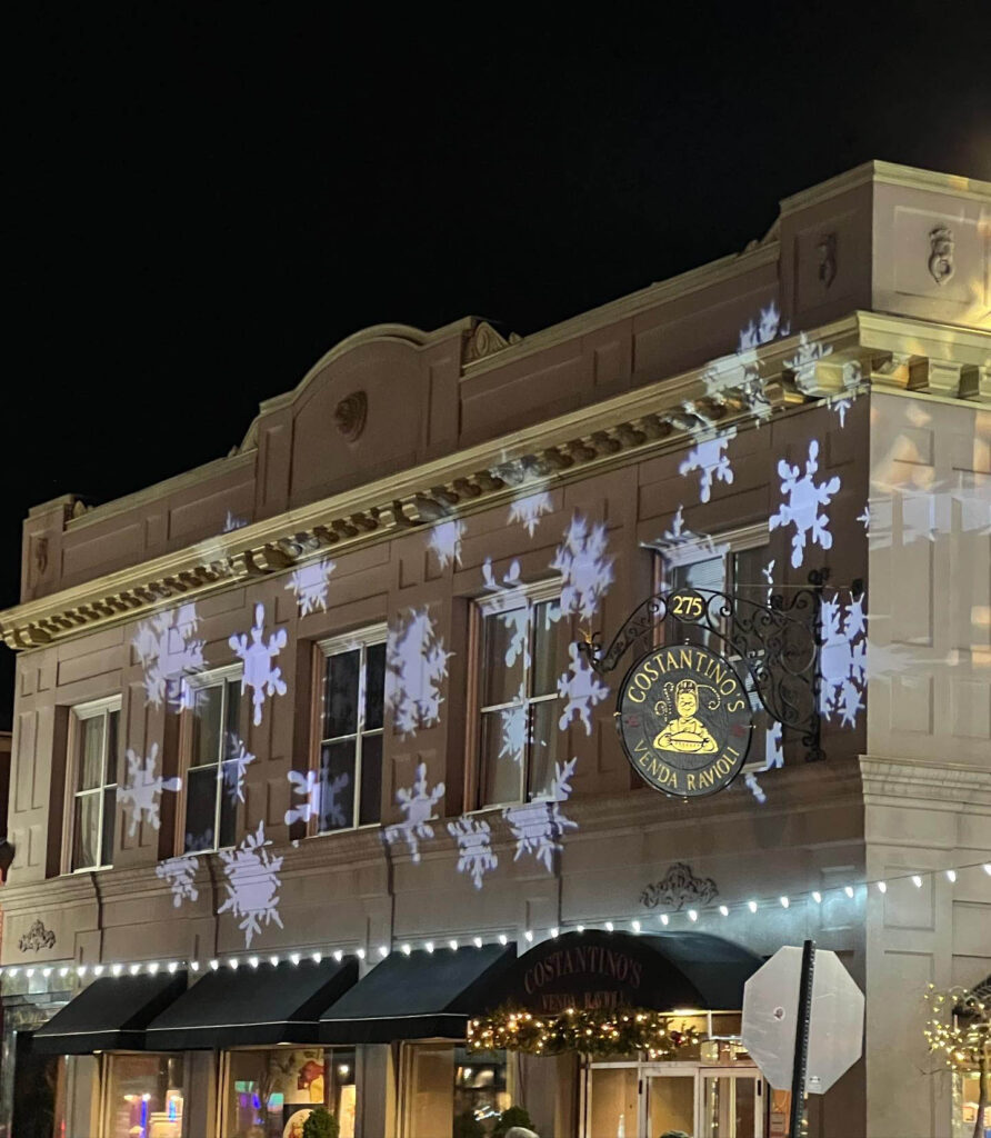Christmas on the Hill, projections, Federal Hill, Providence